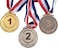 3 Pcs Number Medals Metal Gold Silver Bronze Award Medals with Ribbon Lockets Winner Rewards Children Sports Competition Prizes 2 inches
