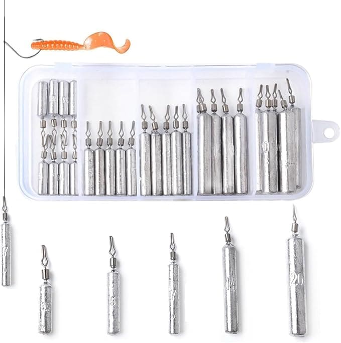 Buy 28 PCS Fishing Weights Sinkers, Sinker Drop Kit Rig Wacky Hooks ...