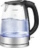 COMFEE' Glass Electric Tea Kettle &amp; Hot Water Kettle Electric, 2200 W 1.7L Capacity Electric Kettle with LED Indicator, Fast Boil Auto Shut-Off and Boil-Dry Protection