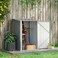 Egardenkart, Outdoor Storage Shed Metal - Light  Grey, 99x103 cm   Garden Shed with Lockable Door   Outdoor Storage Cabinet for Garden Storage   Outdoor Shed Storage (With Installation)
