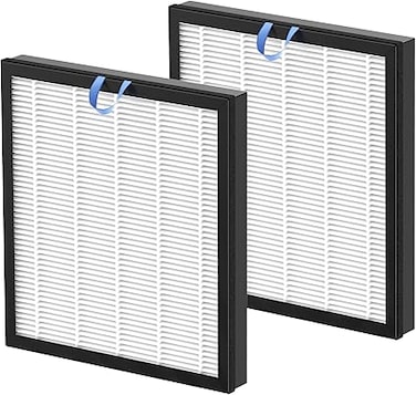 LINNIW Vital 100S Replacement Filter Compatible with LEVOIT Vital 100S Air Purifier, 3-in-1 High-Efficiency H13 True HEPA and Activated Carbon Filter, 2 Pack Vital 100S-RF Filter White