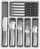 49-Piece Silverware Set with Organizer, Heavy Duty Stainless Steel Flatware for 8, Cutlery Utensil Sets with Steak Knives, Rust-proof, Mirror Polished, Dishwasher Safe