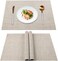 Set of 4, Heat Insulation &amp; Stain Resistant Washable Place Mats 45x30cm, Durable Non-Slip Kitchen Table Mats Placemat for Dining Table Beige
