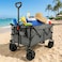 Foldable Wagon Trolley Cart - 150 KGS   Multipurpose Camping trolley(Gray)