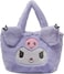 Cinnamoroll Sanrio Plush Bag My Melody Anime Handbags Kt Cat Purin Dog Kuromi Plushie Backpack for Girls (Kuromi)