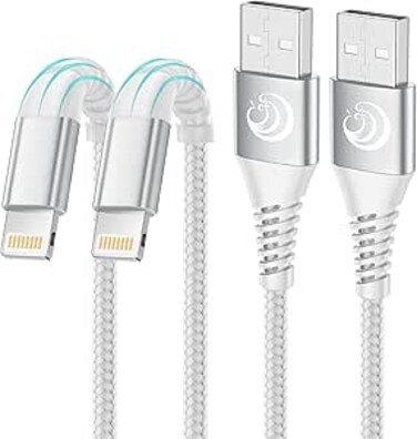 Lightning Cable 1m 2pack, iPhone Charging Cable MFi Certified USB A to Lightning Cable iPhone Charger Cable Fast Charging Compatible with iPhone 14 13 12 11 Pro Max Mini XS XR X 8 7 Plus 6s