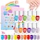 Kids Nail Polish, 12 Colors Non-Toxic Water Based Peel-Off Nail Polish Set with 3 Stickers, Non Toxic &amp; Safe Nail Polish Set for Girls Ages 5+ for Parties, Birthday and Makeovers (12Colors)