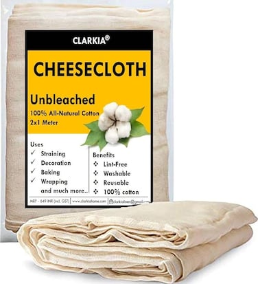 2x1 Meter Cotton Muslin Cloth or Cheese Cloth Unbleached Strainer Natural Ultra Fine Cheese Cloths for Straining Reusable, Making Cheese, Baking Fabric