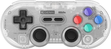 8BitDo PocketPro Portable Wireless Game Controller with Hall Effect Joysticks Rumble, Gyro, USB-C Cable Gamepad for Portable Consoles, Switch, Windows, Mac OS, Android, Steam Deck