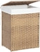 ORCHID M&reg; 90L Laundry Basket with Lid, Hand-woven Laundry Basket, Woven Storage Basket, Decorative Basket for Living room, Toys Bin, Pillows, Blankets, Clothes, 23.8 Gal Capacity