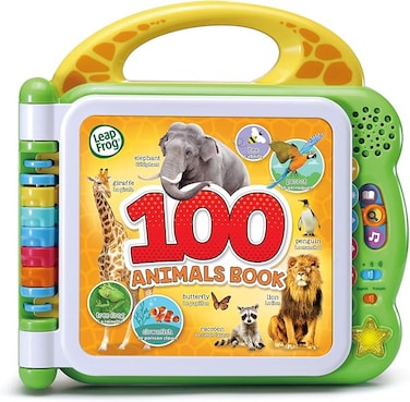 100 Animals Book, Baby Book with Sounds and Words for Learning Play, Educational Toy for Kids, Preschool Toys, Bilingual Toy for Boys and Girls Aged 18 Months, 1, 2, 3 Years, English Version