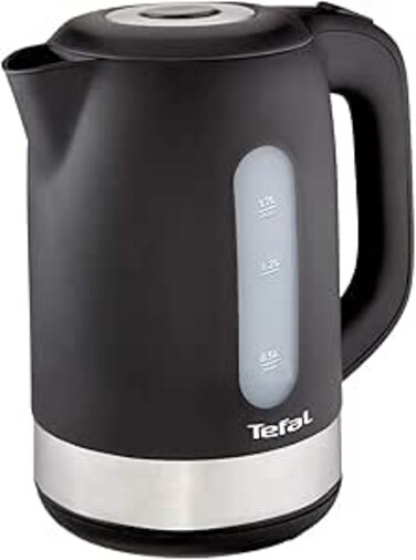 efal Equinox 1.7 Litre Kettle With Removable Anti-Scale Filter, 2400 Watts, Black, Plastic, K0330827"Min 1 year manufacturer warranty
