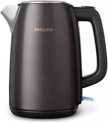 5000 Series Stainless Steel Kettle - 2200W, 1.7L, Spring Lid, Black &amp; Copper - HD9352/31