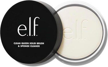 e.l.f. Clean Queen Solid Brush &amp; Sponge Cleaner, Water-Activated Soap Bar Makeup Cleaner, Nourishing, Travel-Friendly, Easy-To-Use, Vegan &amp; Cruelty-Free