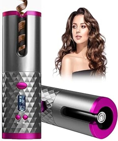 JOKBEN Wireless Automatic Curling Iron with Rechargeable Battery