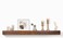 Rustic Fireplace Mantel Shelf Floating Fireplace Mantel Dark Walnut 36 Inch Long Wall Mount Mantel for Fireplace Deep Wall Shelf Set of 1 with Invisible Wooden Bracket
