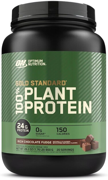 Gold Standard 100% Plant Based Protein Powder, Gluten Free, Vegan Protein for Muscle Support and Recovery with Amino Acids - Rich Chocolate Fudge, 800 G, 20 Servings