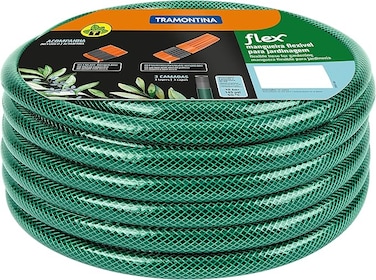 Flex garden hose, 15 meters, thread connectors and sprayer 1/2
