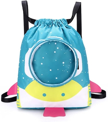 Children's Drawstring Bags Swimming Bag Dry and Wet Separation Waterproof Storage Bag Portable Drawstring Backpack for Kids Gym Sports Beach Pool Cartoon Gear Bag Shoulder Bag
