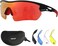 Polarized Sports Sunglasses UV400 with 5 Interchangeable Lenses,Mens Womens Baseball Driving Fishing Golf Running Cycling Glasses