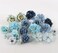 Enzlink 2 x 20 Pics Artifcial flower heads in bulk Wholesale for Crafts DIY Artificial Silk Rose Peony Heads Decorative Stamen Fake Flowers Wedding Home Birthday Decoration Vases Decor, (blue)