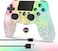 Wireless Controller for PS4, Wireless Remote Gamepad with Unique Cracked Design/Dual Vibration/6-Axis Motion Sensor/Audio Function, Game Controller Widely Compatible with PS4/PC/iOS(White)