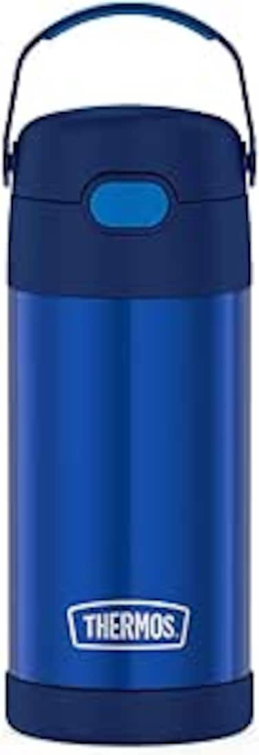 THERMOS FUNTAINER STAINLESS STEEL KIDS BLUE BOTTLE 355ML, F40123BL1, KIDS WATER BOTTLE WITH STRAW, INSULATED FLASK, HYDRATION BOTTLE WITH LID