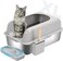 Enclosed Stainless Steel Cat Litter Box with Lid, Metal Extra Large Litter Tray for Big Cats - High Enclosed Sides, Non-Stick Coating, Anti-Leakage, Easy Cleaning - Old and Short-Legged Cat Friendly