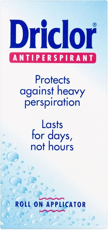 Driclor   Antiperspirant   Roll-on applicator   High-strength   Unscented   20 ml