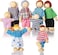 Dolls House Set, Award Winning Doll Family Set 8 People Doll Family for Dollhouse Mini Dolls Accessories Award Winning Doll Family Set