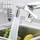 1440&deg; Rotating Faucet Extender Aerator with Visibility Water Filter and Eight Filter Elements Replacement, Universal Foldable Splash Filter Faucet with Two Water Outlet Modes for Kitchen Bathroom Sink