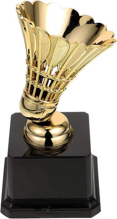 Gold Trophy Cup Mini Trophies Badminton Award Trophy Winner Trophy Award for Kids and Adults for Sports, Competitions, Party Game Favors