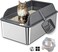 AUUCFW Stainless Steel Litter Box with Lid, Extra Large Cat Litter Box, XXL Large Metal Litter Box for Big Cats(Non-Sticky, Easy to Clean, Anti-Urine Leakage、Never Absorbs Odors),Include Bowl，Grey ﻿
