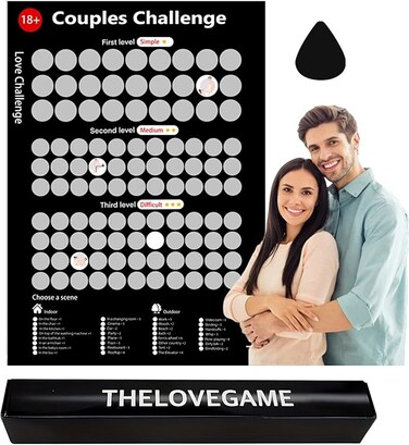Mailfull Love Game Poster Date Night Game Creative Scratch Off Poster 100 Things to Do Between Couples Gift Anniversary Gift Date Couple Gifts Ideas