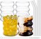 4 Pcs Creative Glass Cups, Cute Ripple Shaped Vintage Drinking Glasses Ribbed Glassware Aesthetic Cups Entertainment Dinnerware Glassware with Straws Set for Kitchen Coffee Juice Beverage