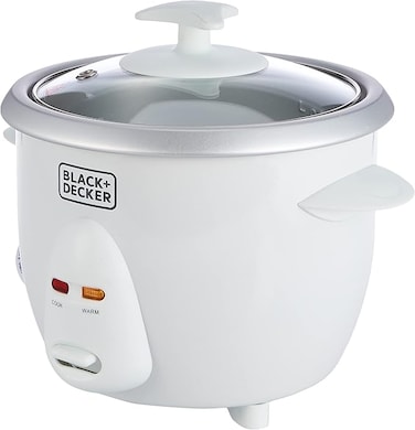 350W 0.6L Rice Cooker With Removable NonStick Bowl, Steaming Tray, Water Level Indicator And A Glass Lid With Cool Touch, For Healthy Meals RC650-B5 2 Years Warranty