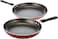 Aluminum Twin Frypan Set, 2 Pieces, Red