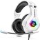 Gaming Headset PS4 Headset, Xbox Headset with 7.1 Surround Sound, Gaming Headphones with Noise Cancelling Flexible Mic RGB Light Memory Earmuffs for PC, PS5, PS4, Xbox Series X/S, Xbox one, Switch