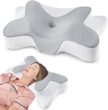 Cervical Pillow for Bed Sleeping, Memory Foam Contour Neck Pillows with Breathable Pillowcase, Ergonomic Neck Support Pillows for Side, Back and Stomach Sleepers