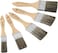 Double Thick Chip Paint Brush, Wood Stain Brushes for Painting Walls and Fence Staining, Wooden Handle Masonry Paintbrush for Varnish, Paste and Gesso (5 pcs assorted pack)