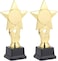 2Pcs Gold Award Trophies Party Celebration Trophy Star Trophy Prize Award Ceremony Favors for Home School Sports Party
