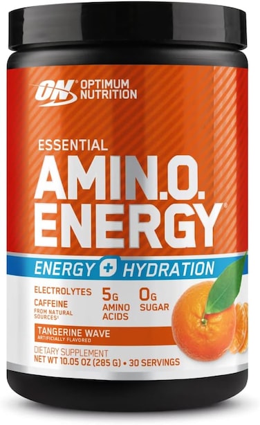 Amino Energy Plus Electrolytes Powder - Pre Workout, Bcaas, Amino Acids, Keto Friendly, Anytime Energy Powder - Tangerine Wave, 285 G, 30 Servings