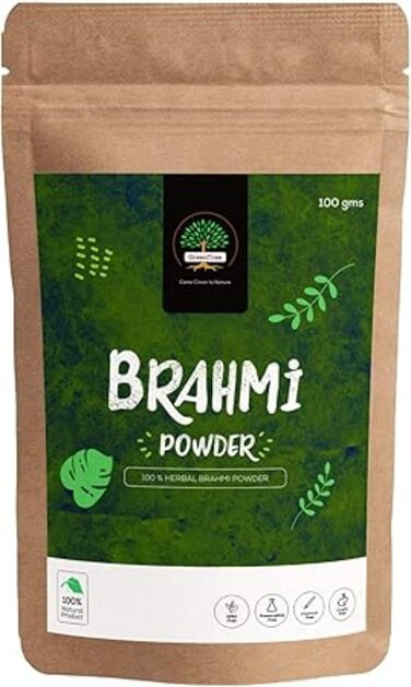 GreenTree Herbal Brahmi Powder for Hair, Scalp and Skin Care (100 Gms)