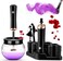 DOTSOG Makeup Brush Cleaner Dryer ,Electric Makeup Brush Cleaner Machine with 8 Rubber Collars,Deep Cosmetic Automatic Brush Spinner for all brushes,Wash and Dry in Seconds(Black)