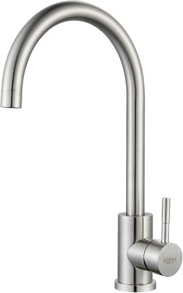 Kitchen Faucet Hot and Cold Water Sink Tap,Heavy Duty Sink Mixer with 360 Degree Rotating,Stainless Steel Kitchen Tap Mixer (Brushed)
