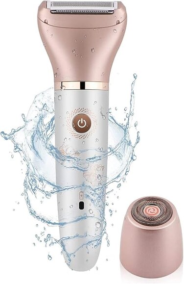 Electric Razor for Women, DMG Painless 2 In 1 Ladies Shaver Face, Leg and Underarm Epilator, Rechargeable Wet and Dry Cordless Ladies Shaver
