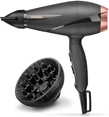 BaByliss Paris Hair Dryer, Salon-grade Motor With 2100w &amp; Ionic Frizz-control, 6mm Ultra-slim Concentrator Nozzle With Lockable Cold Shot, Italian-made For Lasting Performance, 6709DSDE (Black)