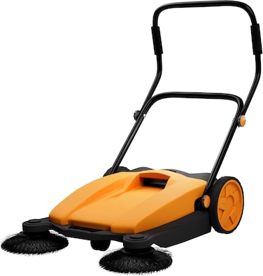Egardenkart, Walk-Behind Outdoor Hand Push Sweeper - 2.66 Gallon Capacity, 27.5" Sweeping width, Sweeps up to 19,000 ft&sup2;/Hour,