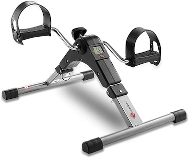Fitness BS-MINI Mini Cycle Pedal Exerciser with Adjustable Resistance and Digital Display - For Light Leg and Arm Exercise and Physiotherapy at Home