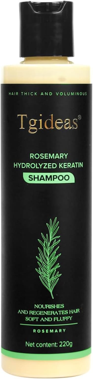 Tgideas Organic Rosemary Hair Growth Shampoo for Women and Men-Natural Thickening &amp; Strengthening Shampoo with Hydrolyzed Keratin for Thinning Hair &amp; Hair Loss 7.4 fl.oz